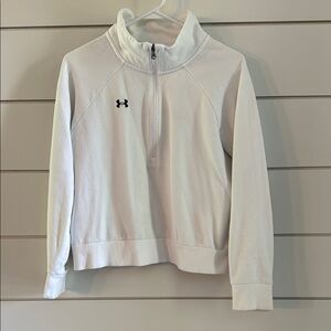 Under Armour White Half-Zip Sweatshirt